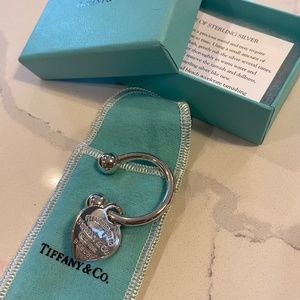 Tiffany silver keychain in original box.